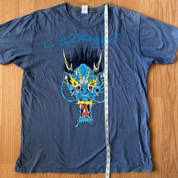 ❤️ Ed Hardy by Christian Audigier Dragon Tee Size Large - Picture 5 of 8